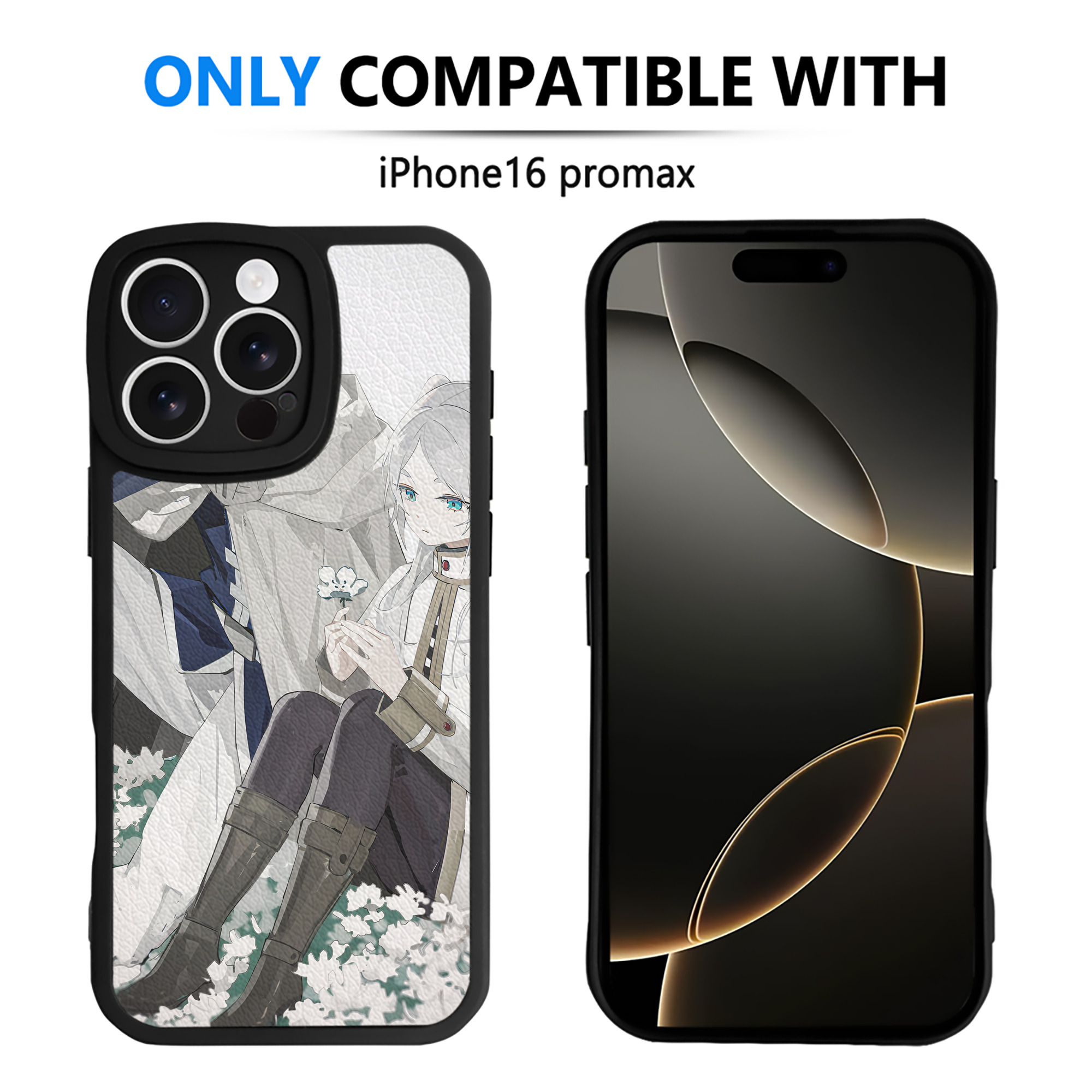 （画像用） 葬送のフリーレン Frieren 【iPhone 16シリーズ対応】シリコンスマホケース（レザー調） 材質：シリコン